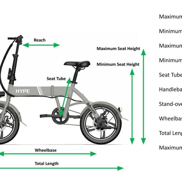gopowerbike gohype 350w 36v folding electric bike