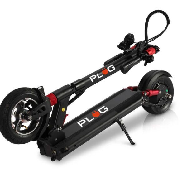 gopowerbike plug city 500w 48v lithium front suspension folding electric scooter