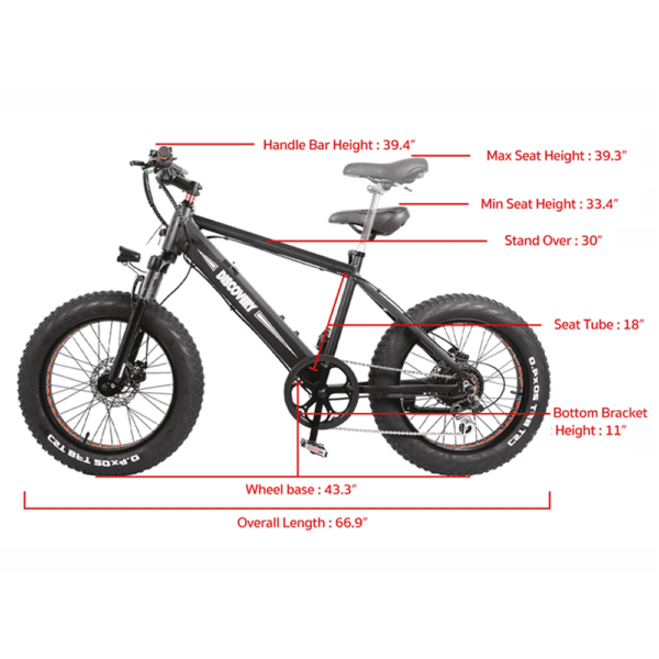 nakto discovery 48v/10ah 350w fat tire electric bike