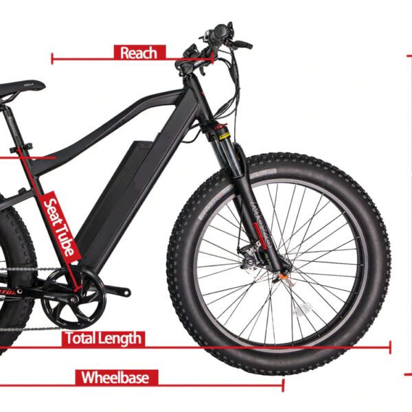 glarewheel eb pr fat tire 26" aluminum frame suspension fork electric mountain bicycle