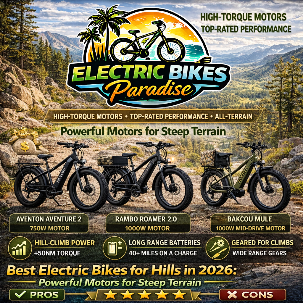 Best Electric Bikes for Hills in 2026: Powerful Motors for Steep Terrain