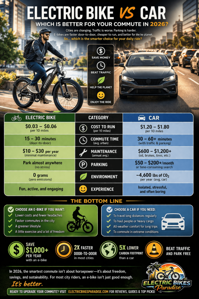 Electric Bike vs Car: Which Is Better for Your Commute in 2026?