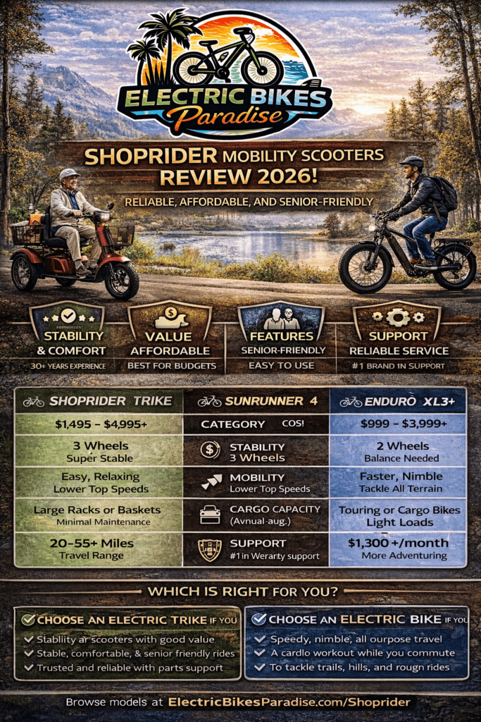 Shoprider Mobility Scooters Review 2026 - Reliable, Affordable, and Senior-Friendly